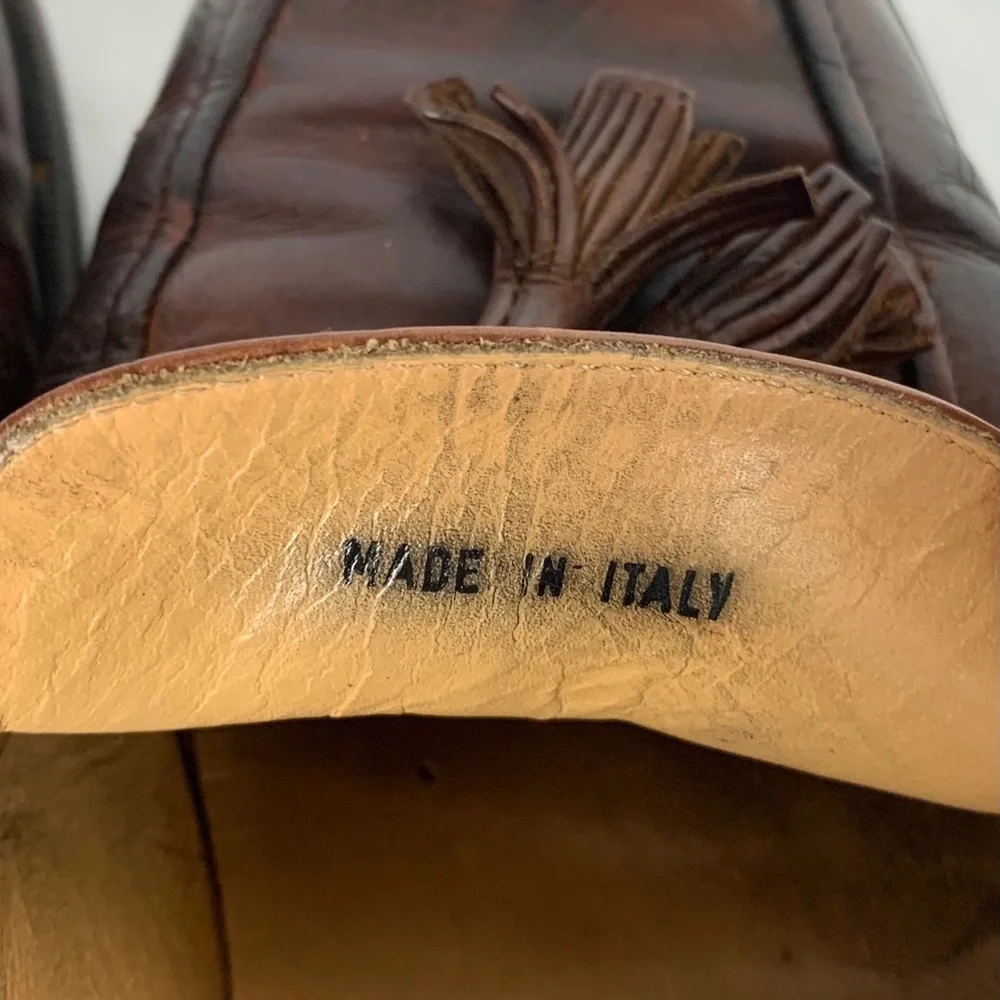 Johnston & Murphy Leather Tassel Loafer 8.5M